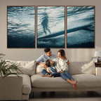 Underwater Surf Wall Art | Framed Ocean Wave Canvas Artwork