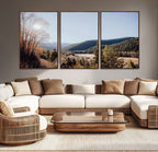 Rustic Landscape Wall Art Canvas Print, Serene Valley Scene