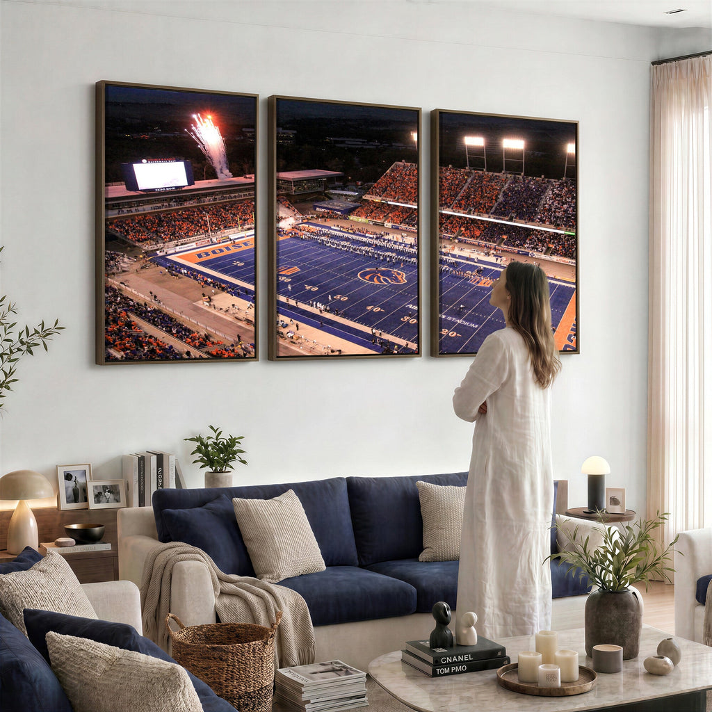 Boise State Broncos Albertsons Stadium Wall Art Canvas Print