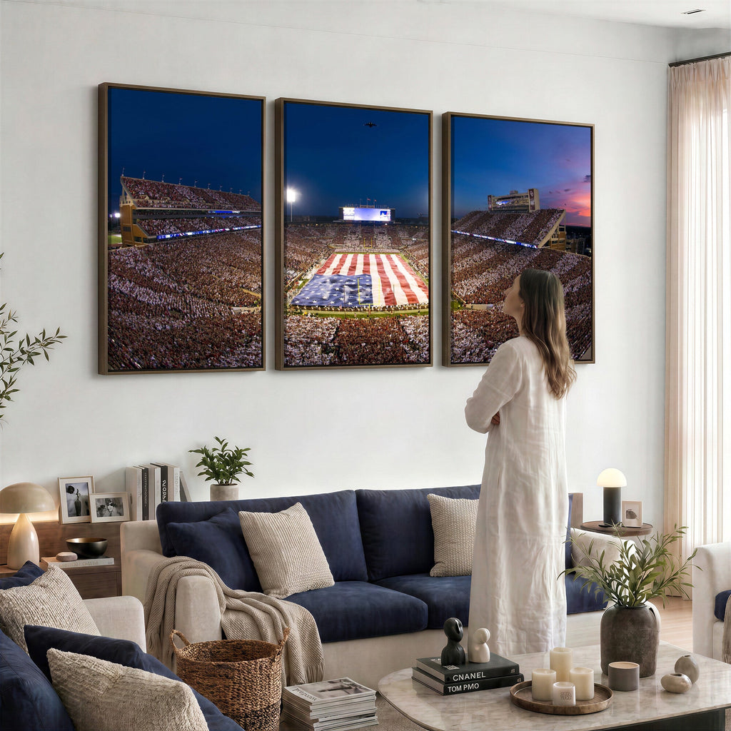 Oklahoma Sooners Memorial Stadium Wall Art Canvas Print