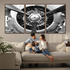 Vintage Airplane Wall Art Canvas Print