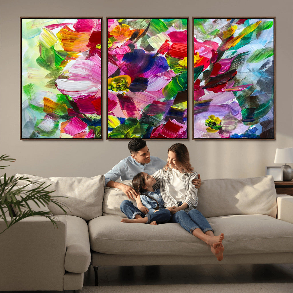 Oil Flower Abstract Canvas Print