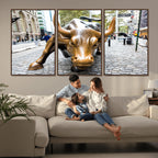 Charging Bull Wall Art Canvas Print