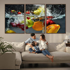 Kitchen Vegetables World Wall Art Canvas Print