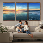 Blue Sky and Beach Wall Art Canvas Print