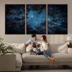 Forest and Stars Wall Art Canvas Print