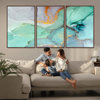 Colorful Marble Fluid Effect Canvas Wall Art Print
