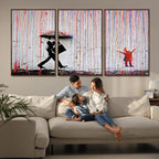 Banksy Wall Art Canvas Print | Framed Graffiti Street Art Picture