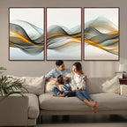 Abstract Wave Canvas Wall Art | Fluid Contemporary Elegance in Motion