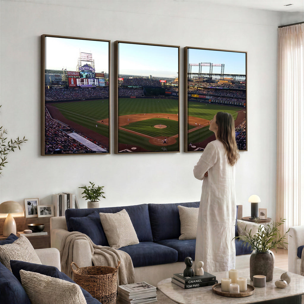 Colorado Rockies Coors Field Wall Art Canvas Print, MLB Baseball Stadium