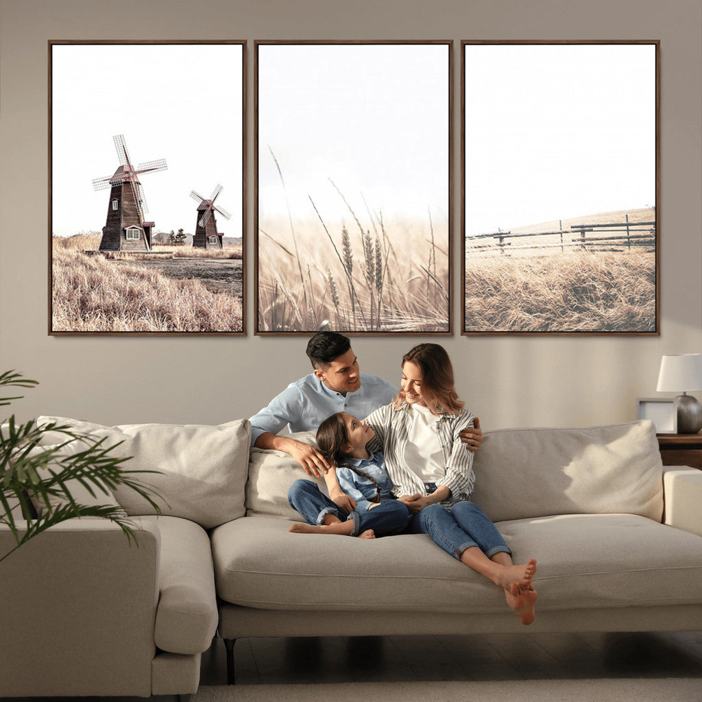 Farm Prints, Set of 6 Farmhouse Wall Art Canvas, Country House Decor