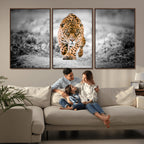 Jaguar Wall Art Canvas Print, Majestic Big Cat in Focused Pursuit