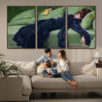 Decadent Girl by Ramon Casas Wall Art Canvas Print, Framed