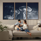 Jellyfish Wall Art Canvas Print, Modern Abstract Jellyfish