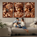 Indian Woman Statue Wall Art Canvas Print