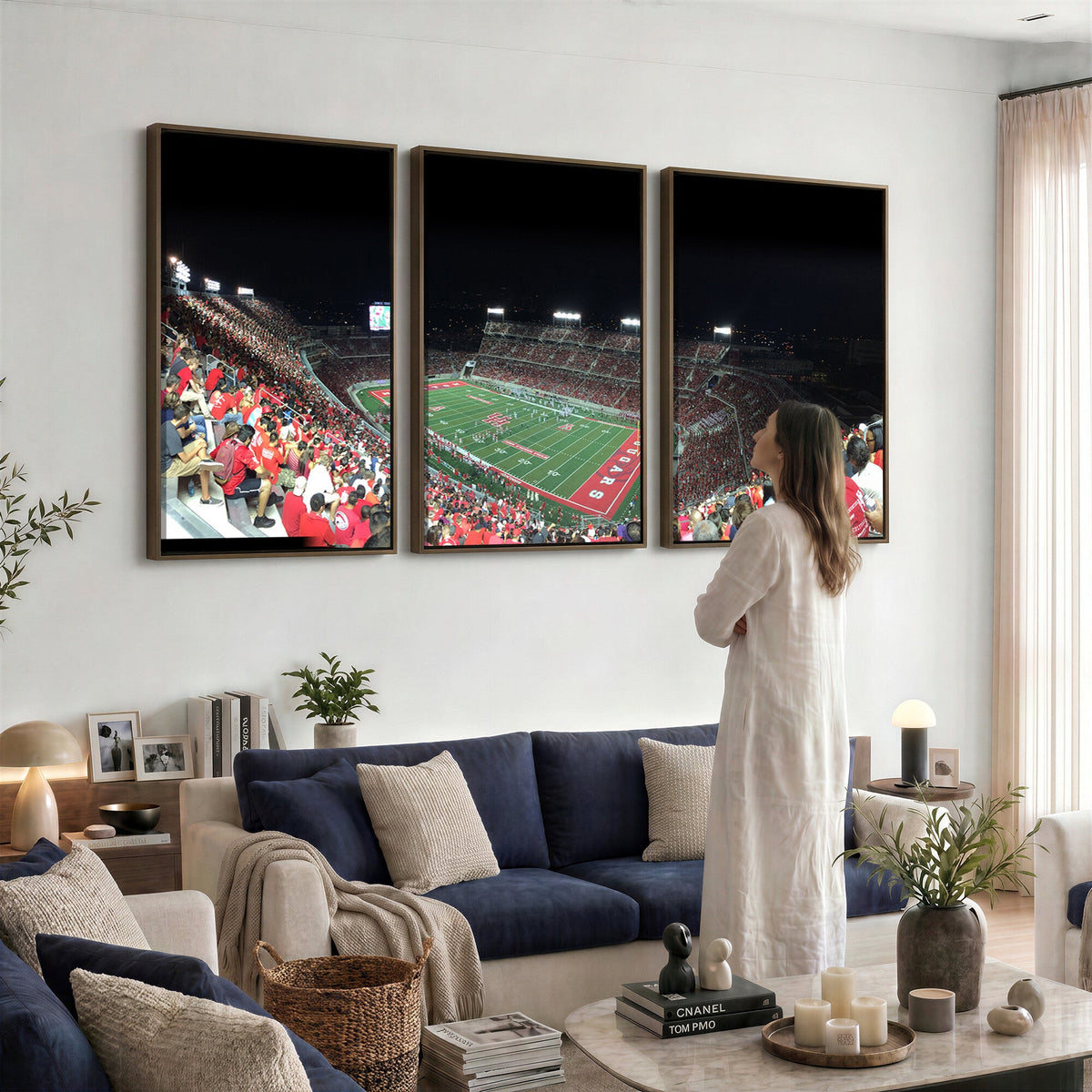 Houston Cougars Football Team Print, Houston TDECU Stadium