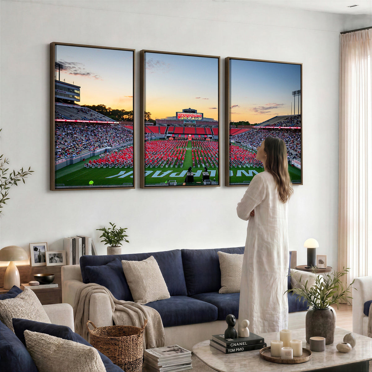 NC State Wolfpack Football Team Print Wall Art, Raleigh
