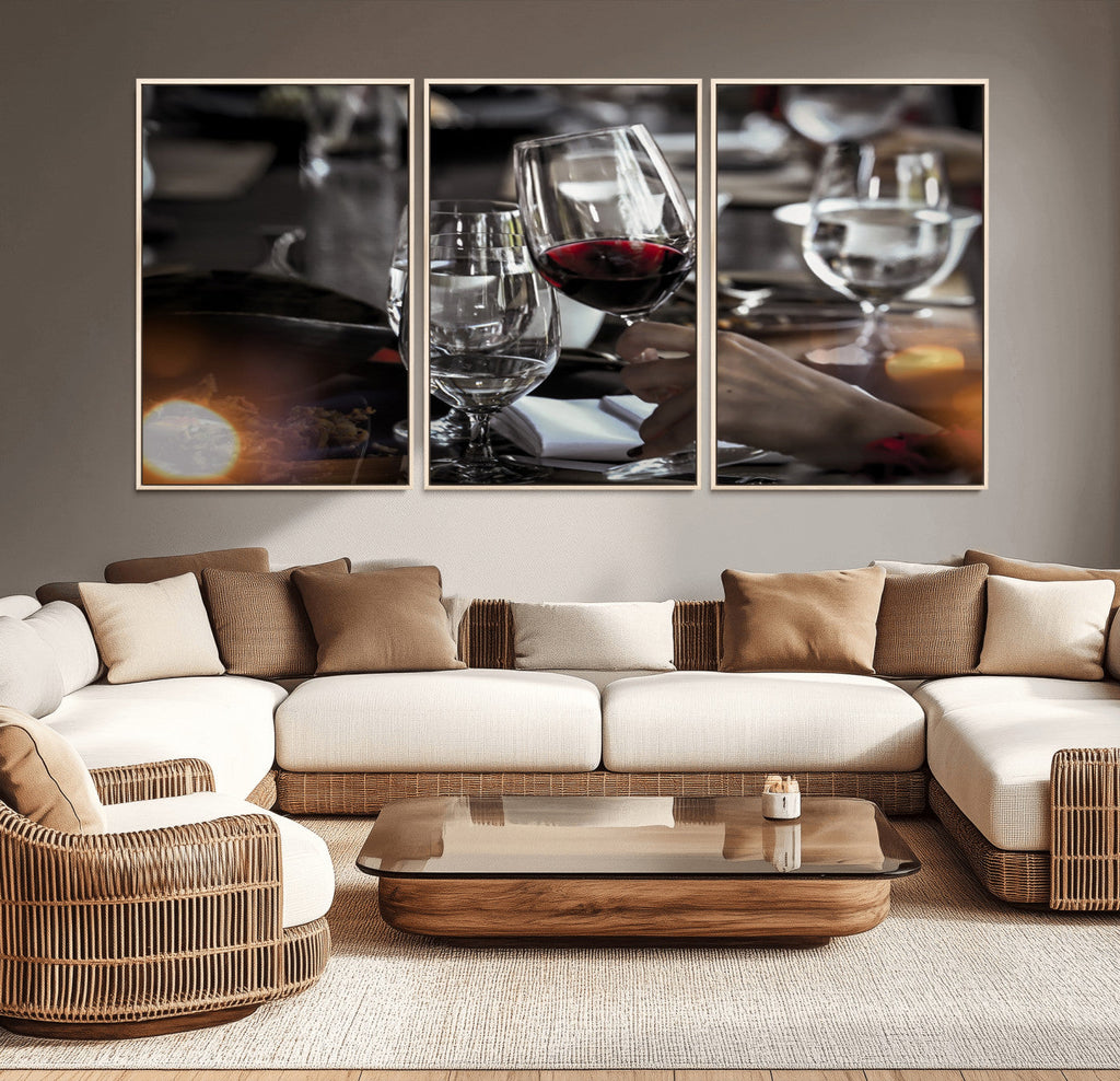 Red Wine and Glass Canvas Print
