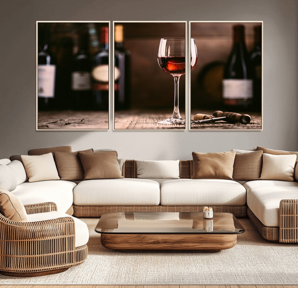 Red Wine and Bottle Canvas Print