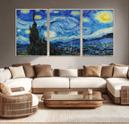 Vincent Van Gogh The Starry Night Abstract Wall Art Canvas Print