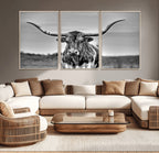 Texas Longhorn Cow Wall Art, Texas Longhorn Canvas, Cattle