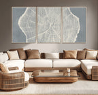 Abstract Tree Ring Wall Art Canvas Print, Framed and Ready to Hang