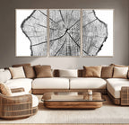 Rustic Tree Ring Wall Art Canvas Print, Framed and Ready to Hang