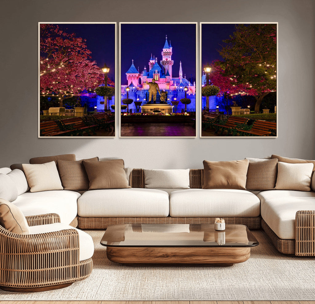 Disney Castle Wall Art | Framed Magic Kingdom Canvas