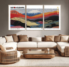 Framed Yayoi Kusama 1986 Wall Art Print | Japanese Wabi Sabi Vibrant Abstract Landscape Canvas