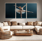 Ballet Dancer Wall Art | Framed Graceful Pose Canvas