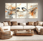 Beautiful Birds Wall Art | Framed Watercolor Branch Canvas