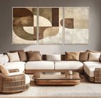Wabi Sabi Geometric Wall Art | Abstract Modern Minimalist Canvas Print