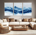 Blue Mountains Wall Art | Framed Snowy Range Canvas Artwork