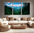 Tropical Jungle Wall Art Canvas Print | Framed Lush Valley