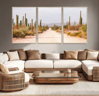 Desert Cactus Wall Art | Framed Southwestern Canvas Artwork
