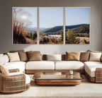 Rustic Landscape Wall Art Canvas Print, Serene Valley Scene