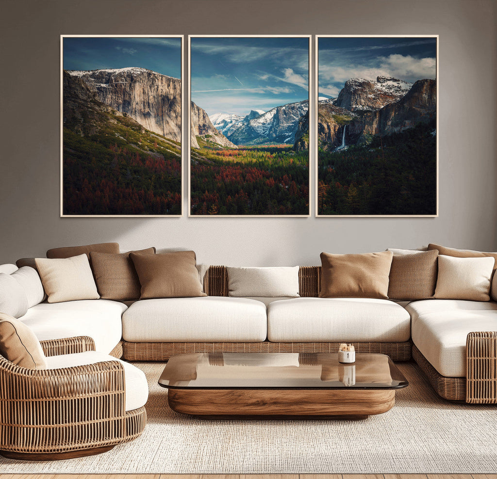 Yosemite National Park Wall Art Canvas Print, Framed El Capitan Mountain Landscape