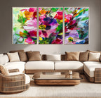Oil Flower Abstract Canvas Print