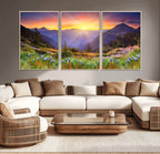 Mountain and Spring Wall Art Canvas Print