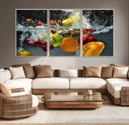 Kitchen Vegetables World Wall Art Canvas Print