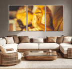 Gold Buddha Statue Hands Wall Art Canvas Print