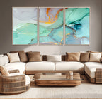 Colorful Marble Fluid Effect Canvas Wall Art Print