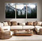 Wall Art Foggy Forest Landscape Canvas Print