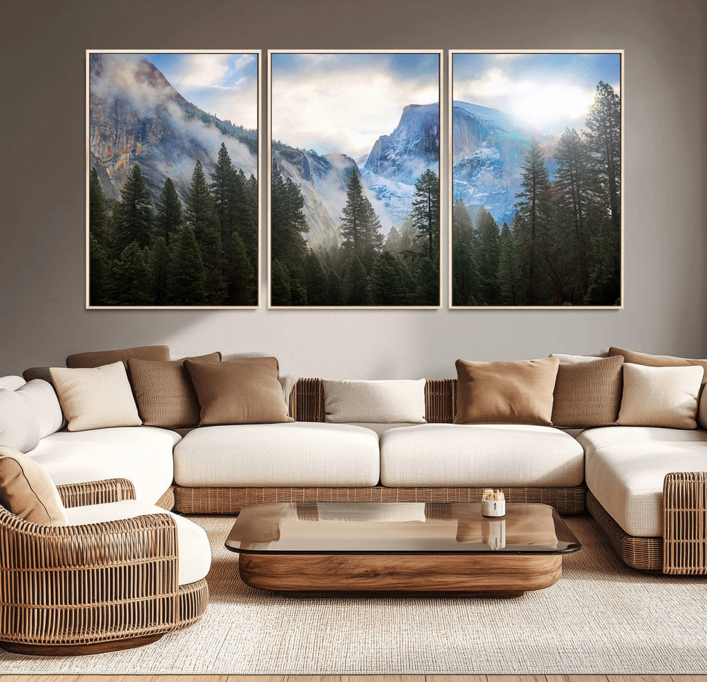 Half Dome Yosemite California Wall Art Canvas Print El Capitan