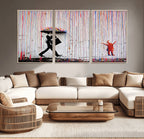Banksy Wall Art Canvas Print | Framed Graffiti Street Art Picture