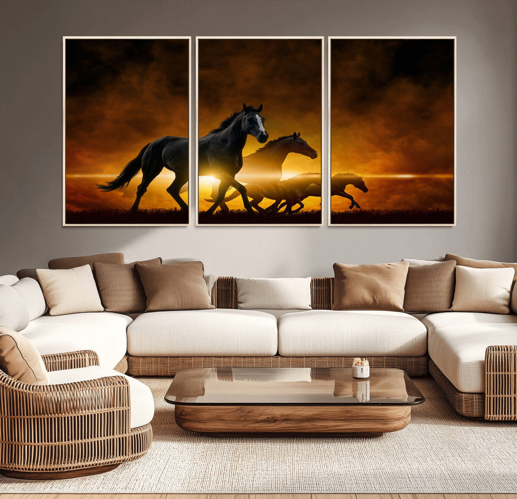 Horse Wall Art Canvas Print, Multi Panel Animal Canvas Print