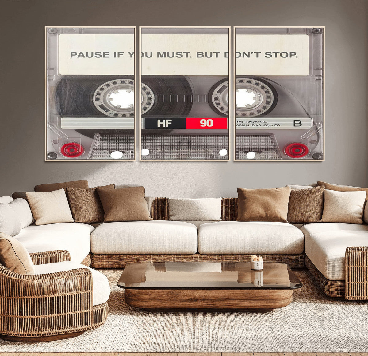 Music Cassette Iconic Wall Art Canvas Print