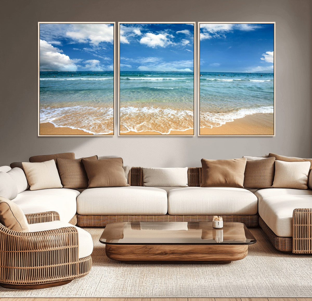 Sea View From the Beach Canvas Print