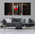 Red Wine and Bottle Canvas Print