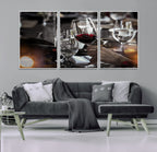 Red Wine and Glass Canvas Print